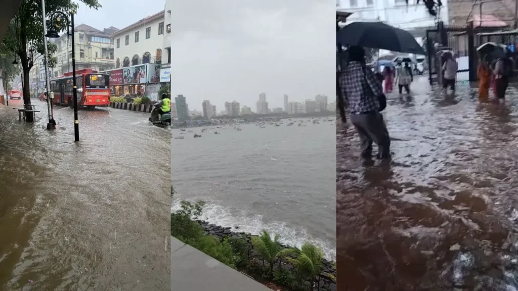 मुंबई में बारिश का कहर- रेड अलर्ट जारी, सड़कों पर पानी, जनजीवन अस्त-व्यस्त