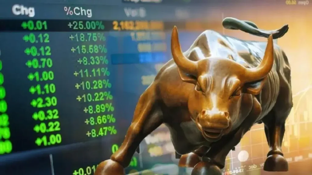 शेयर बाजार में जोरदार उछाल, NIFTY ने छुआ 25 हजार