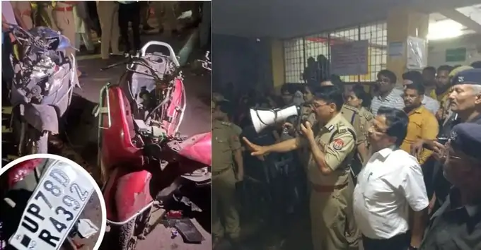 कानपुर का सनसनीखेज मामला, सड़क किनारे खड़ी स्कूटी ब्लास्ट