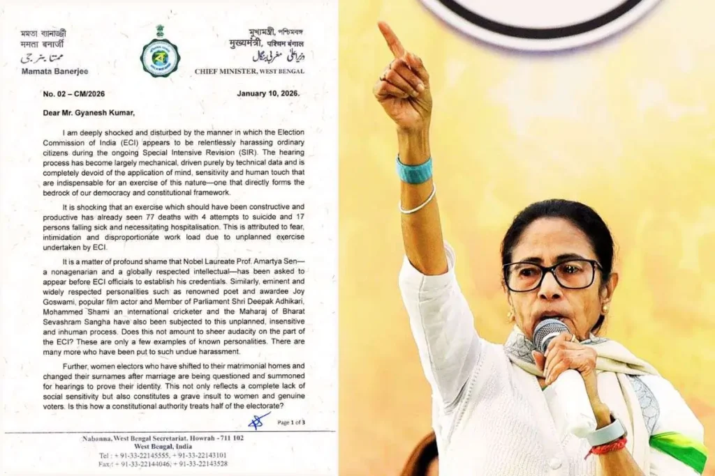 ममता बनर्जी ने चुनाव आयोग पर लगाए गंभीर आरोप