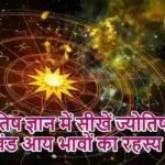 ज्योतिष ज्ञान में सीखें ज्योतिष: त्रि खंड आय भावों का रहस्य