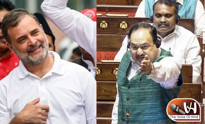 राहुल गांधी को नड्डा की चुनौती- सदन में आएं, जवाब मिलेगा