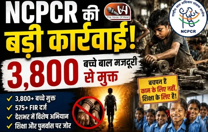 NCPCR की बड़ी कार्रवाई! 3,800 बच्चे बाल मजदूरी से मुक्त