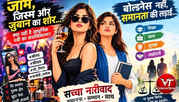 जाम, जिस्म और जुबान का शोर : क्या यही है आधुनिक स्त्री का सशक्तिकरण? 1 जान, जिस्म और जुबान का शोर : क्या यही है आधुनिक स्त्री का सशक्तिकरण?